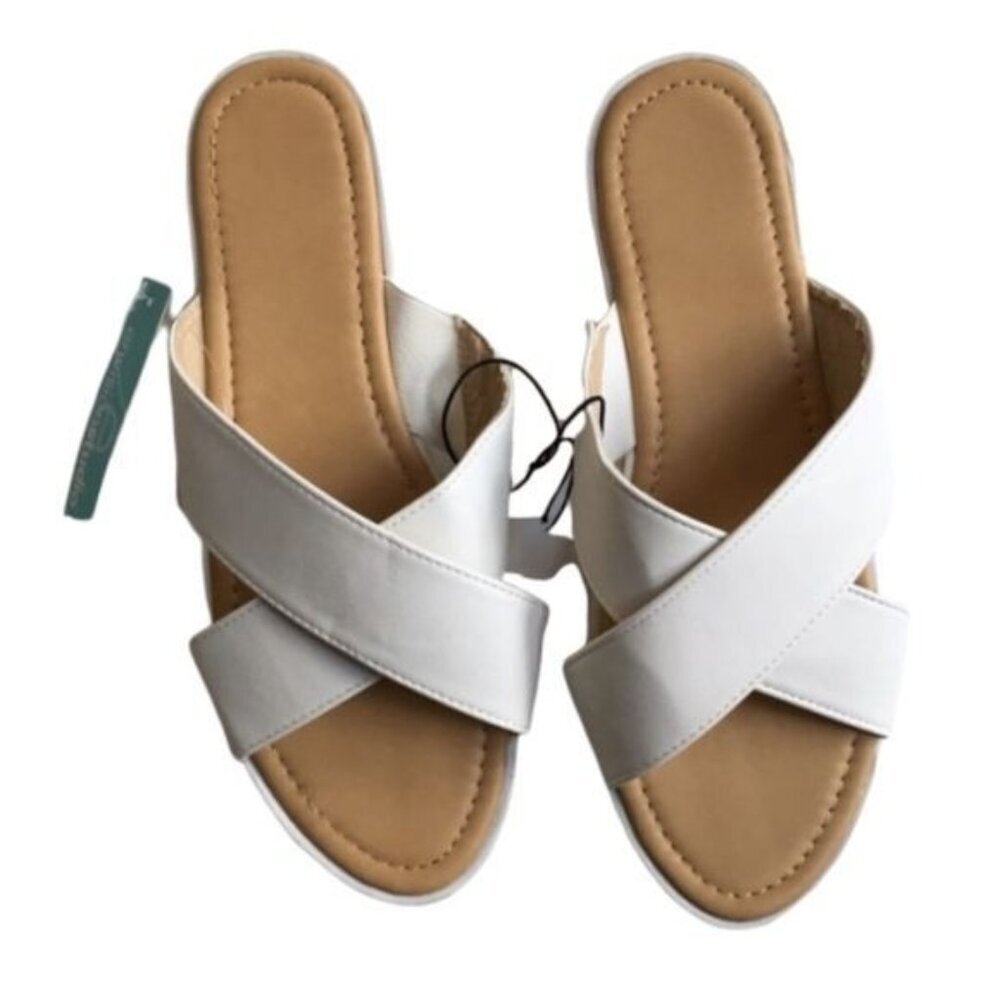 Envision Studio White Sandals New